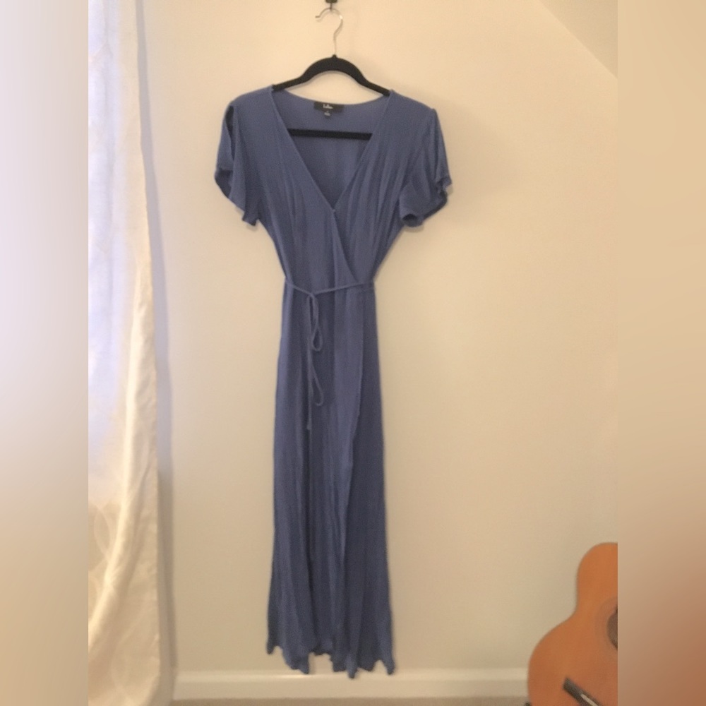 Blue Lulus maxi dress, size small